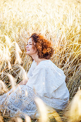 Image showing beautiful smiling woman outdoors