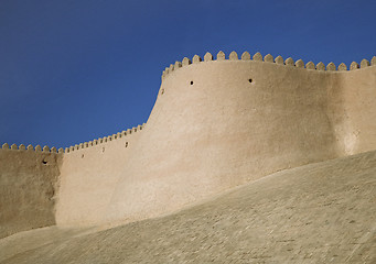 Image showing Itchan Kala walls - Old Town of Khiva, Uzbekistan