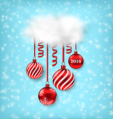 Image showing  Christmas Luxury Background with Balls