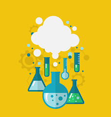 Image showing Template of chemical experiment showing various tests being cond