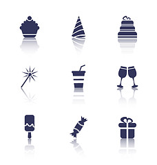 Image showing Party Icons of Holiday and Birthday Objects