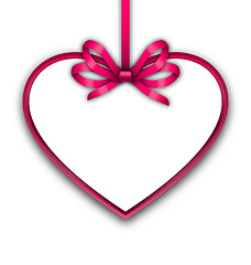 Image showing Border shape form Heart from ribbon Valentine day