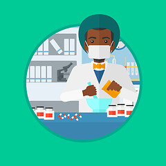 Image showing Pharmacist preparing medication.