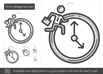 Image showing Time managment line icon.