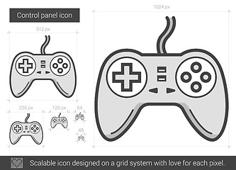 Image showing Game pad line icon.