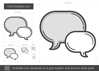 Image showing Chat bubbles line icon.