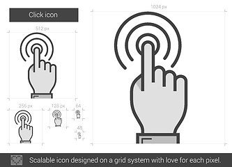 Image showing Click line icon.