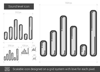 Image showing Sound level line icon.