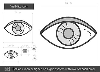 Image showing Visibility line icon.