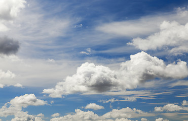 Image showing cumulus clouds in the sky