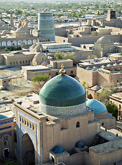 Image showing Aerial view of old town in Khiva, Uzbekistan