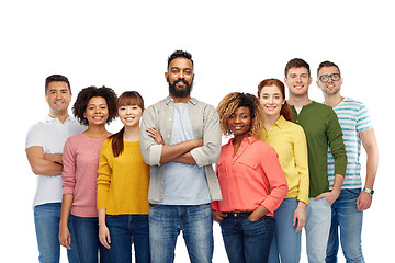 Image showing international group of happy smiling people