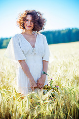 Image showing Pretty woman in field