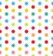 Image showing  Seamless Floral Texture with Multicolored Flowers