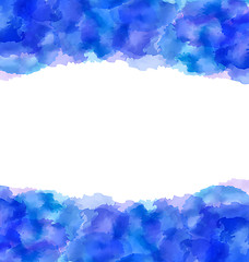 Image showing Abstract hand-drawn watercolor background, copy space for your t