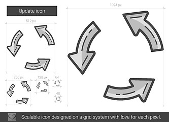 Image showing Update line icon.