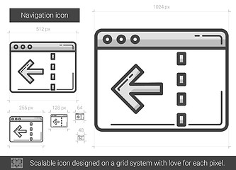 Image showing Navigation line icon.