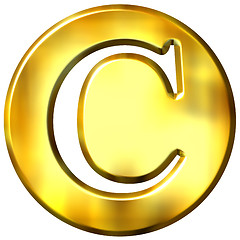 Image showing 3D Golden Letter C