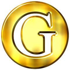 Image showing 3D Golden Letter G
