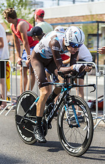 Image showing The Cyclist Romain Bardet - Tour de France 2015