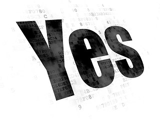 Image showing Business concept: Yes on Digital background