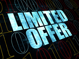 Image showing Finance concept: Limited Offer on Digital background