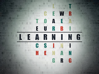 Image showing Studying concept: Learning in Crossword Puzzle