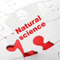 Image showing Science concept: Natural Science on puzzle background