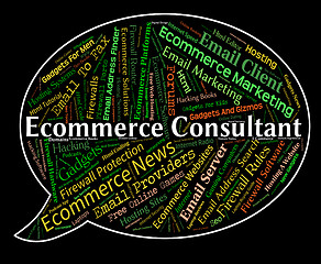 Image showing Ecommerce Consultant Shows Online Business And Advisers