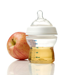 Image showing Juice in baby bottle