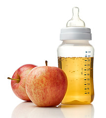 Image showing juice in baby bottle