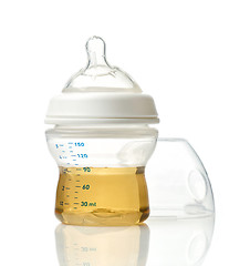 Image showing Juice in baby bottle