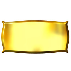 Image showing 3D Golden Banner