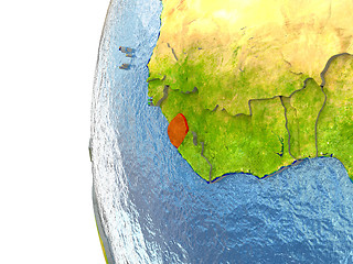 Image showing Sierra Leone on globe