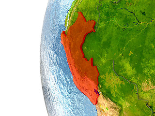 Image showing Moldova on globe