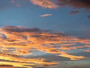 Image showing sunset sky 