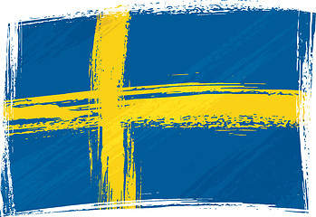 Image showing Grunge Sweden flag