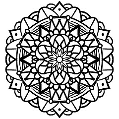 Image showing Black and white ring mandala