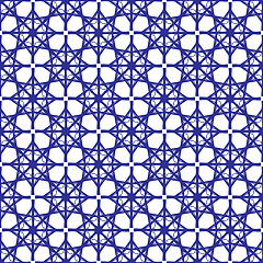 Image showing Seamless pattern with blue figures