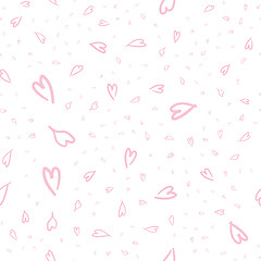 Image showing Seamless pattern with hearts on white
