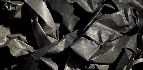 Image showing Crumpled UpThick Black Paper 