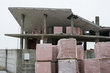 Image showing Flight with the building blocks are in a ruined house
