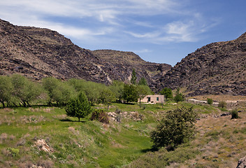 Image showing Nuratau, black mountains in Uzbekistan