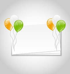 Image showing Celebration Card with Balloons