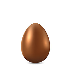 Image showing  Easter chocolate egg isolated on white background