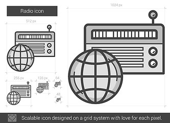 Image showing Radio line icon.