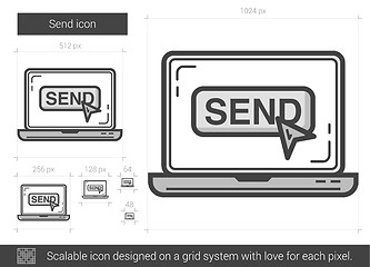 Image showing Send line icon.