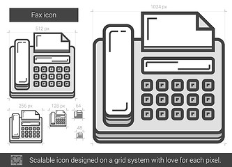 Image showing Fax line icon.