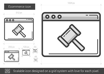 Image showing Ecommerce line icon.