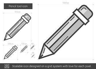 Image showing Pencil tool line icon.